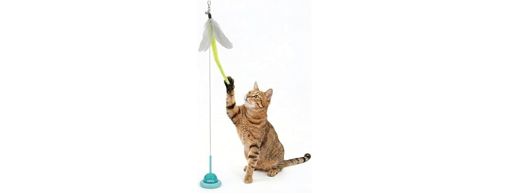 ASPCA Suction Cup Cat Toy Interactive Wand, Blue