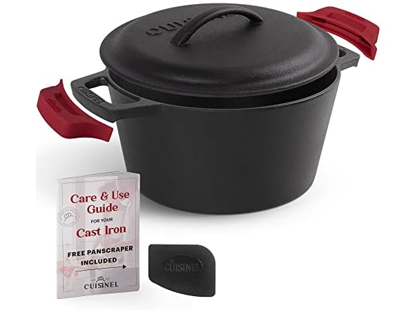 Cuisinel Cast Iron Dutch Oven - 3-Quart