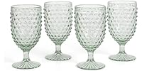 Martha Stewart Chauncey 4PK Hobnail Goblets