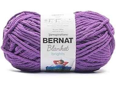 Bernat Blanket Bright Yarn, Pow Purple