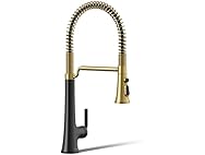 KOHLER K-23765-BMB Tone Faucet Sprayhead Black/Brass