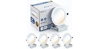6" Recessed Lights 4 Pack 2700K-5000K
