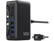 345W USB C 10 in 1 Retractable Wall Charger