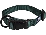 Hamilton Adjustable Nylon Dog Collar, Dk Green