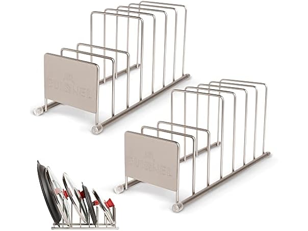 Cuisinel Lid and Dish Organizer Rack 2-Pack