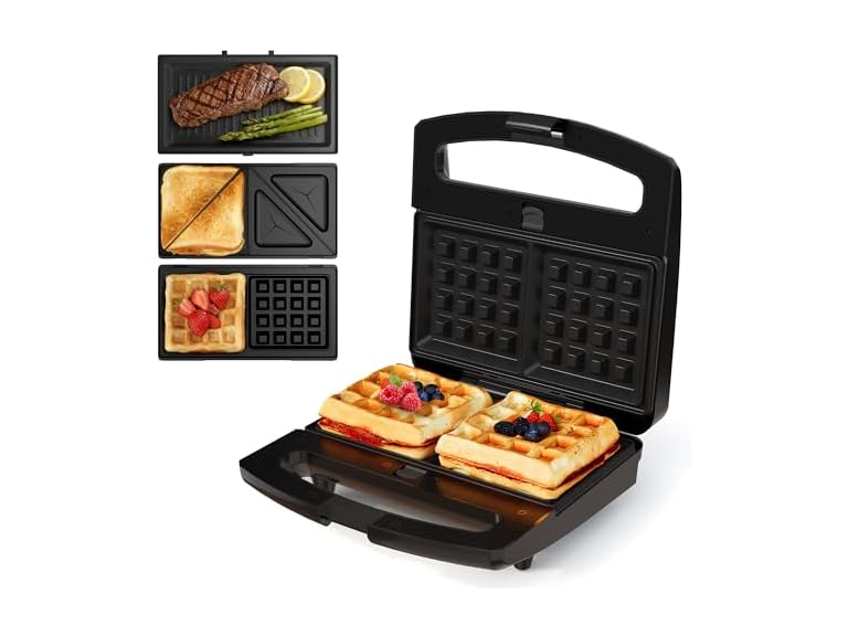 SUNVIVIPRO Sandwich Maker Panini Press Grill, 3 in 1