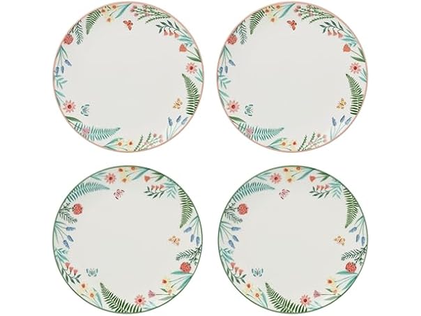 Oneida First Blooms 4-Piece Accent Plates