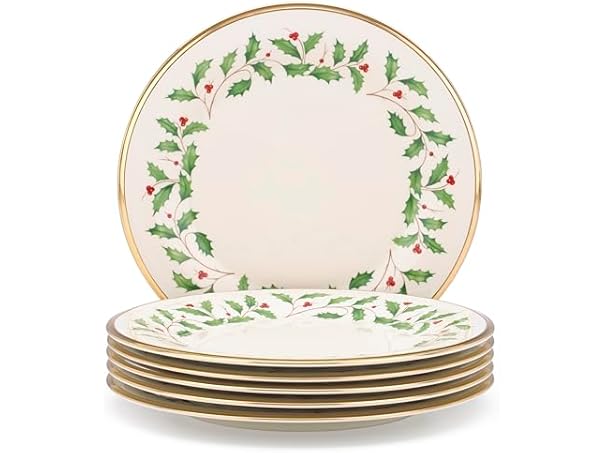 Lenox Holiday 6-Piece Dinner Plates Dinnerware Set