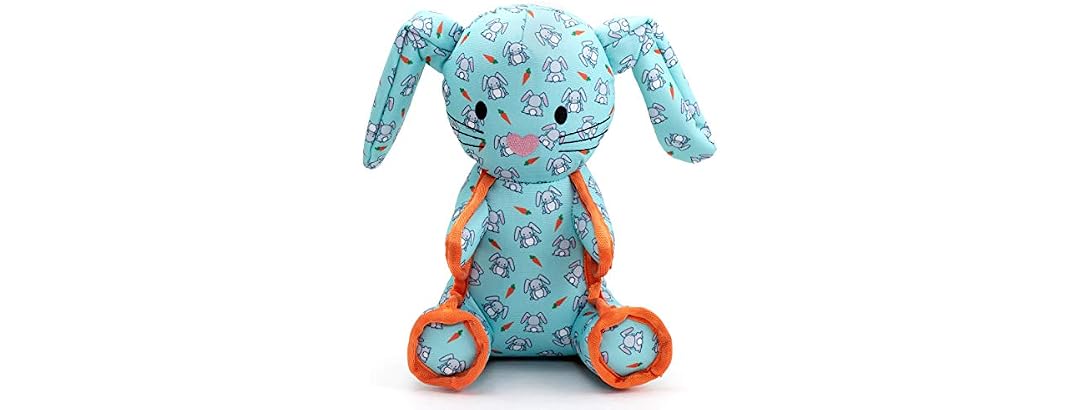 The Worthy Dog Bunny Tough Plush Dog Toy - Du