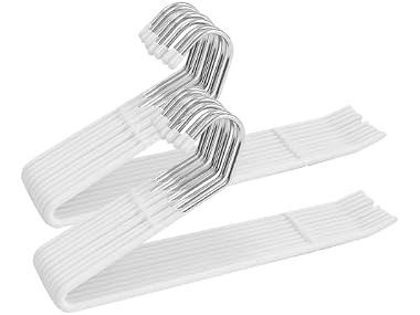 CROS 20 Pack Non-Slip Pants Hangers White