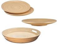LEXA 4-Piece Handcrafted Bamboo Serving Set
