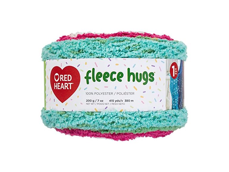 RED HEART Fleece Hugs Yarn, Lilies