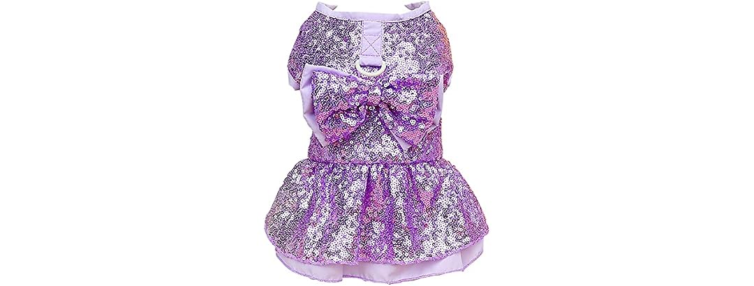 Tangpan Sequins Bow-Knot Pet Dance Dress Dog