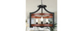 3-Light Farmhouse Chandelier, 14.5” Pendant Hanging