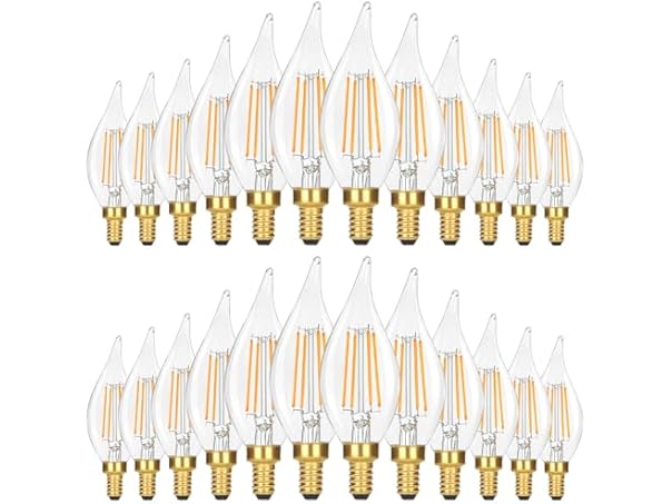 24PK GoBright 4W Candelabra Light Bulbs -Choose Color