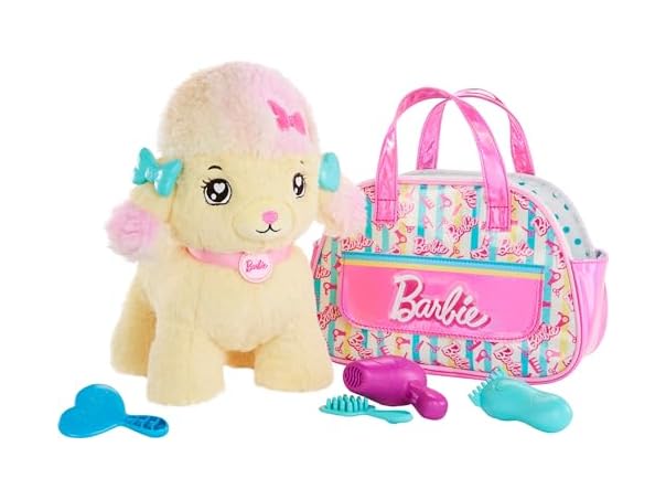 Mattel Barbie Plush Toy Playset, Hairdresser Poodle