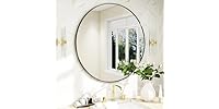24 Inch Round Mirror, Metal Frame