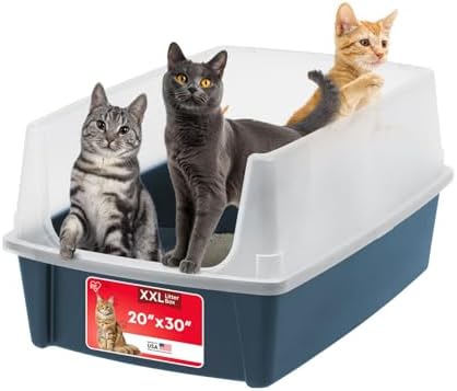 IRIS USA Extra Large Litter Box XXL Open Top 