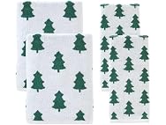 Winter Holiday Trees 100% Cotton Premium 4-Pc Towel Set