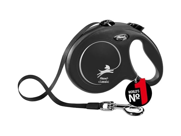Flexi Automatic Leash New Classic L 5 M Black
