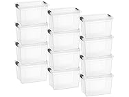 Superio Storage Bins with Lids- 12 Pack
