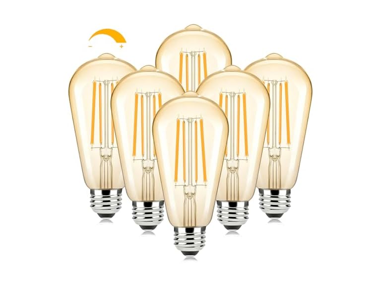 Brightever Warm Light Bulbs 60W Equivalent, 2200K