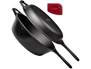 Cuisinel Cast Iron Skillet + Lid, 2-in-1