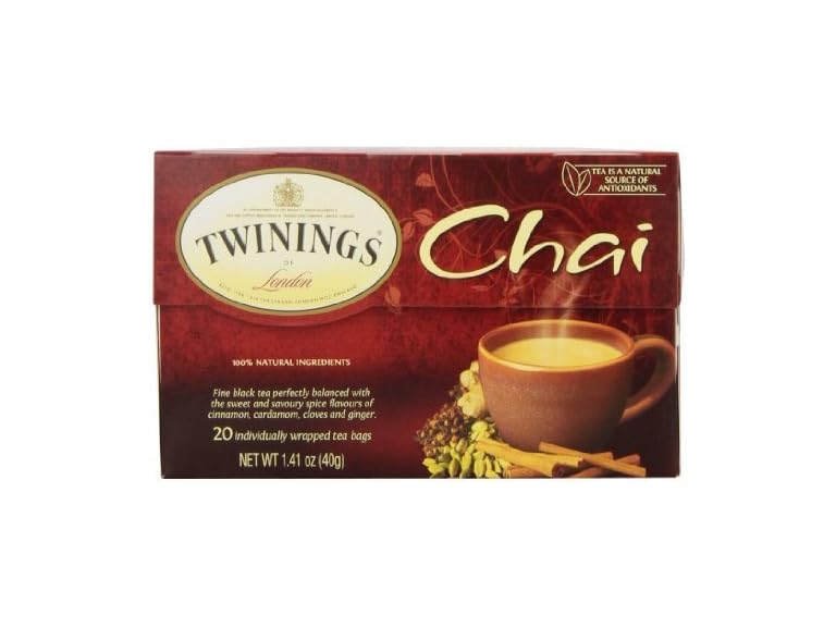Twinings Chai Tea, Tea Bags, 20-Count Box