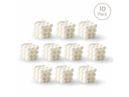 White Aesthetic Bubble Candle 10-Pack