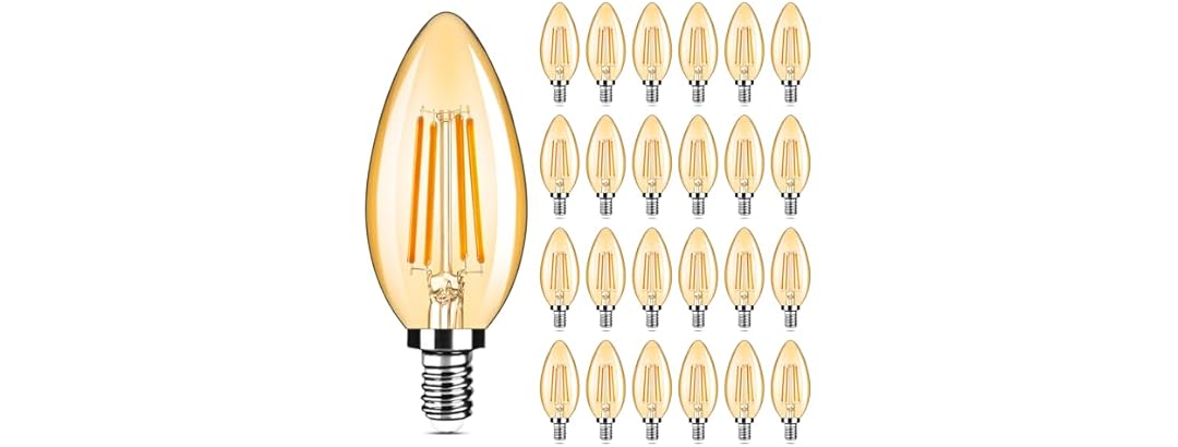 Yochoice 24-Pack Dimmable E12 Candelabra Bulbs 40Watt