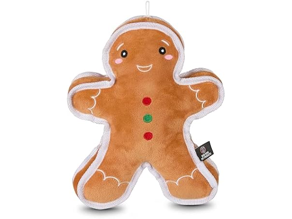 Bow Wow Pet Holiday Gingerbread Gusset Squeaky Toy