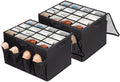 STORAGEIDEAS Fabric Shoe Organizer for Closet Black, 2 Pack