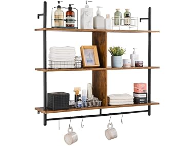 Industrial Pipe Shelf, 3 Tier 41.5x9.84in