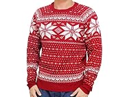 Blueberry Pet AdultSnowflake Ugly Christmas Sweater