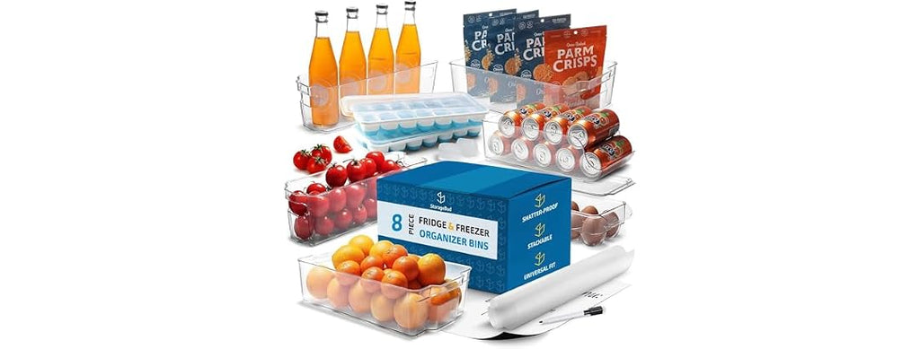 Hearth & Harbor 28 Piece Fridge Organizer Bins