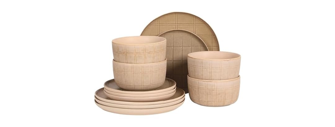 Gisbon Elite Butterwick 12 Piece Plates and Bowls Set