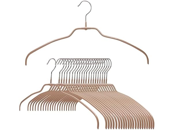 MAWA by Reston Lloyd Clothing Hangers Set of 24, Latte
