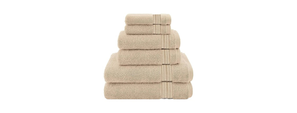 Textilia Set of 6 Bath Towel Set  Beige