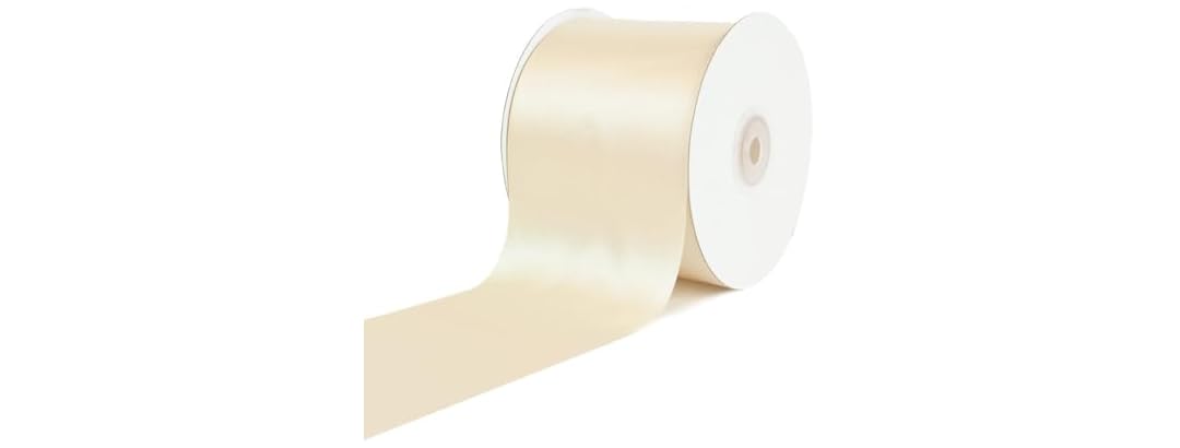 Satin Ribbon 3" 25 Yards Ivory