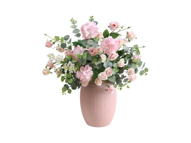 10Pcs Faux Silk Rose Artificial Flowers