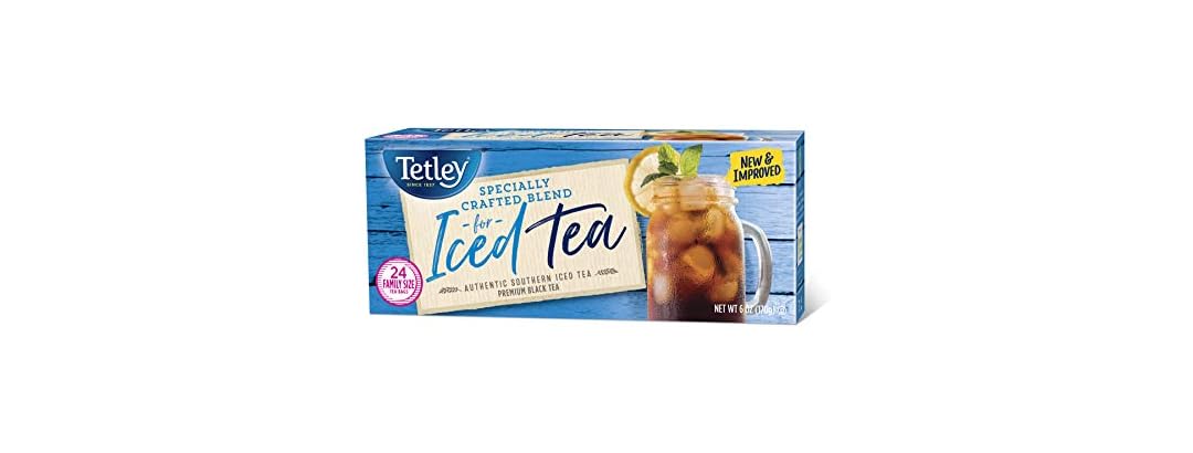 24ct Tetley Black Tea, Iced Tea Blend, Family Size
