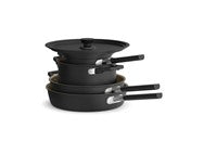 BELLA 9-Piece StoreMore Cookware Set Black