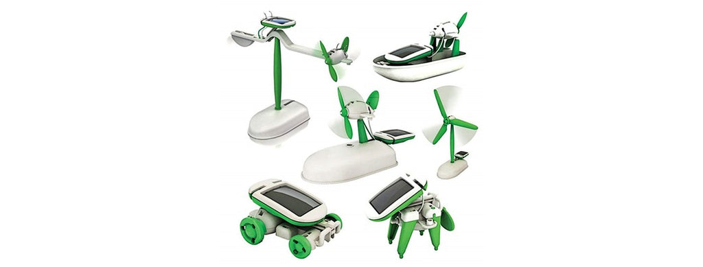 DIY 6-in-1 Solar Robot Vehicles