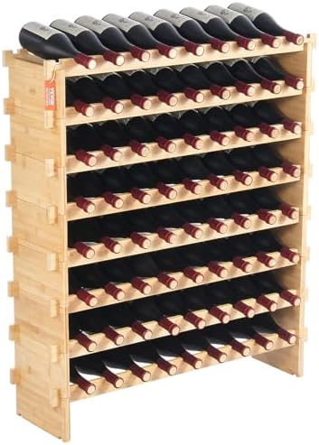 VEVOR 72 Bottle Stackable Modular Wine