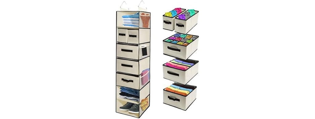 7-Shelf Closet Organizer w/ Drawers