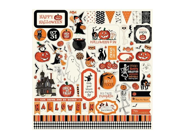 Echo Park Halloween Cardstock Stickers 12x12