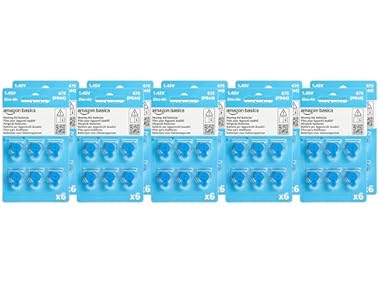 (60 PACK) Amazon Basics Hearing Aid Size 675 Zinc-Air Batteries