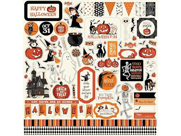 Echo Park Halloween Cardstock Stickers 12x12