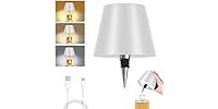White Shade Wireless Bottle Lamp