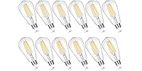 12PK Brightever ST58 LED Edison Light Bulbs 7W 3000K
